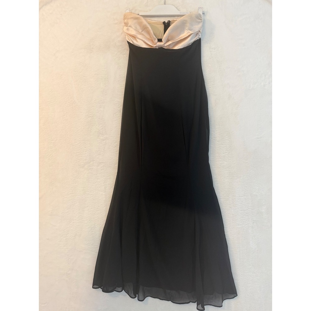 Runaway The Label Black Champagne Strapless Mermaid Maxi Dress Small Formal Gown